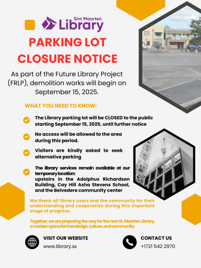Parking lot closure notice
